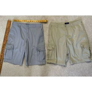 BUNDLE Polo Ralph Lauren Cargo Shorts, Khaki and Gray size 18